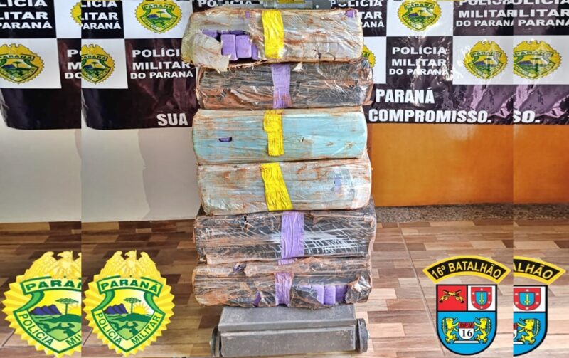  Preso em Manoel Ribas com 154 Kg de maconha no veículo, e estava com mandado de prisão