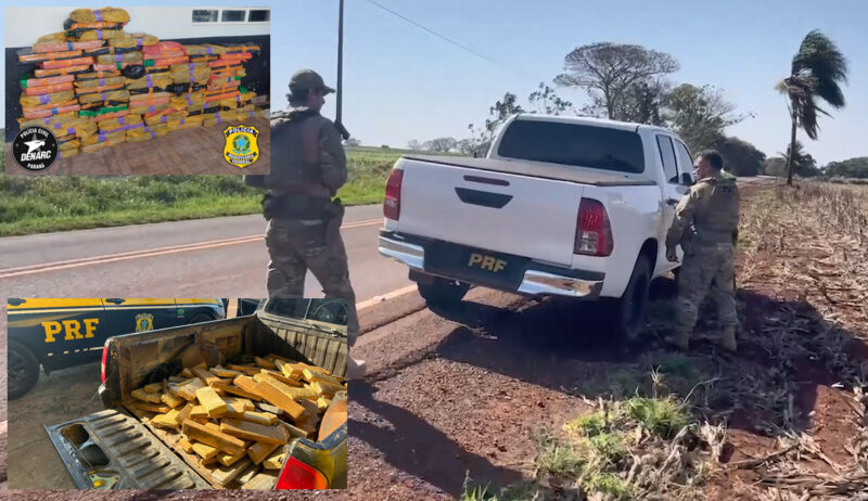  Hilux roubada em Pitanga – Morador de Cascavel é preso com 744 kg de maconha após perseguição