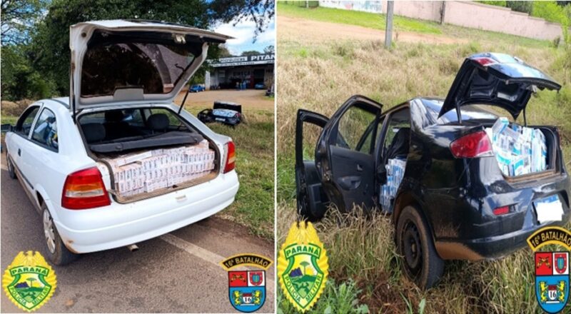  Presos em Pitanga com três veículos em comboio. Dois carregados com cigarros do Paraguai