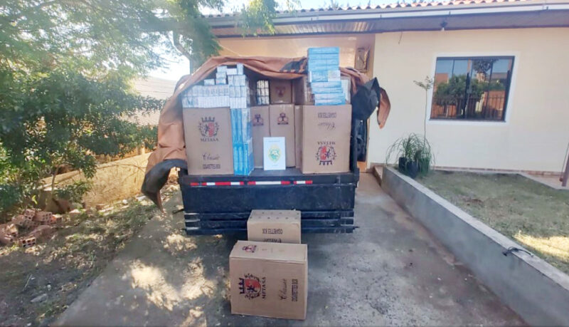  Preso com uma S-10 carregada de cigarros do Paraguai na região de Foz do Jordão