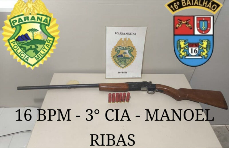  Preso após ser agredido pela ex em Manoel Ribas. Uma arma também foi apreendida