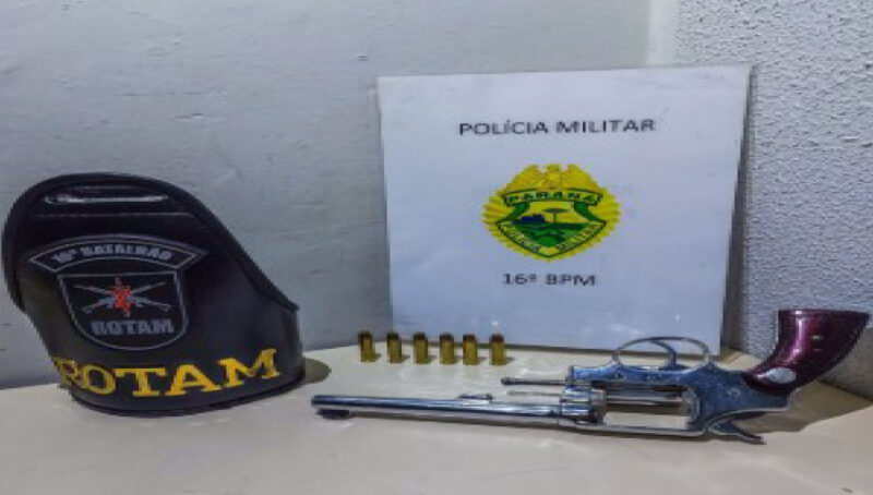 Dois encaminhados para Delegacia de Pitanga após a PM encontrar arma carregada dentro do veículo