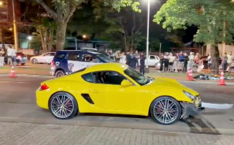  MP denuncia por homicídio condutor de Porsche que atropelou casal em motocicleta e causou morte de jovem em Maringá