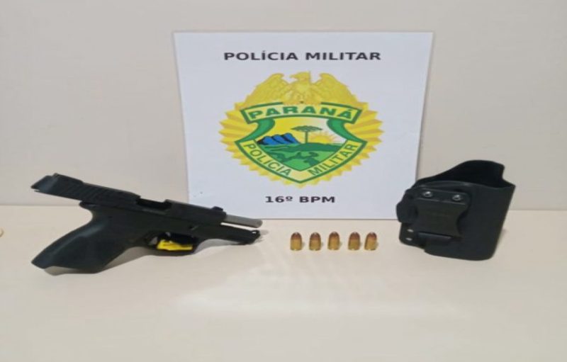  Em Manoel Ribas – PM encontra arma irregular em veículo e encaminha o condutor para Delegacia