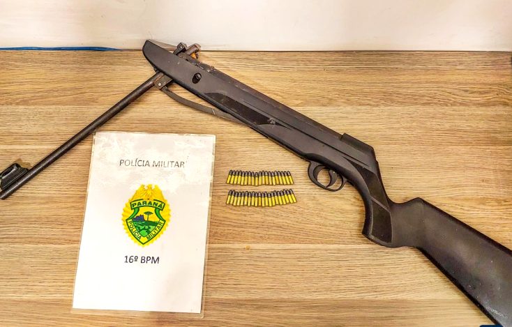  Arma é encontrada com munições em uma casa abandonada no interior de Pitanga