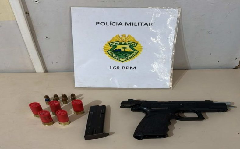  Preso com arma de fogo em Pitanga após atirar contra duas pessoas