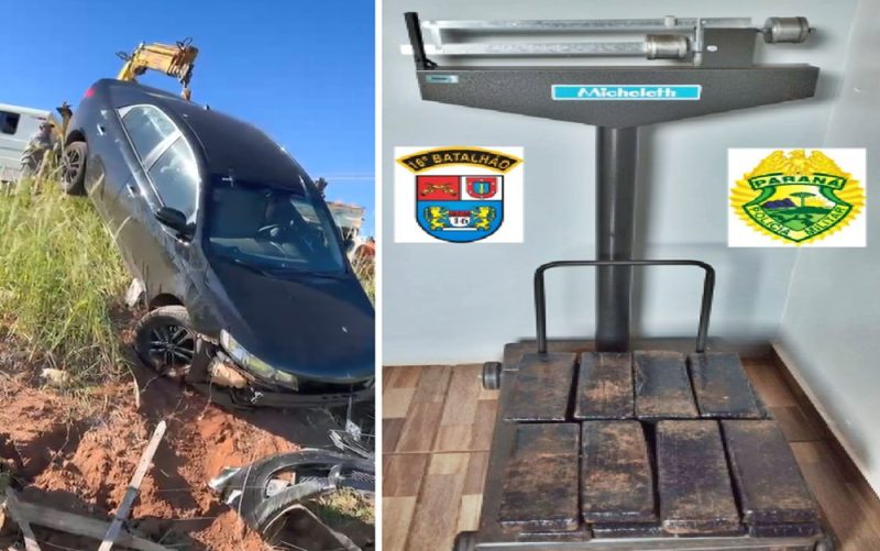  Casal é preso com veículo com 11,5 quilos de maconha Após perseguição, tentativa de fuga, e tiros por parte da PM em Manoel Ribas