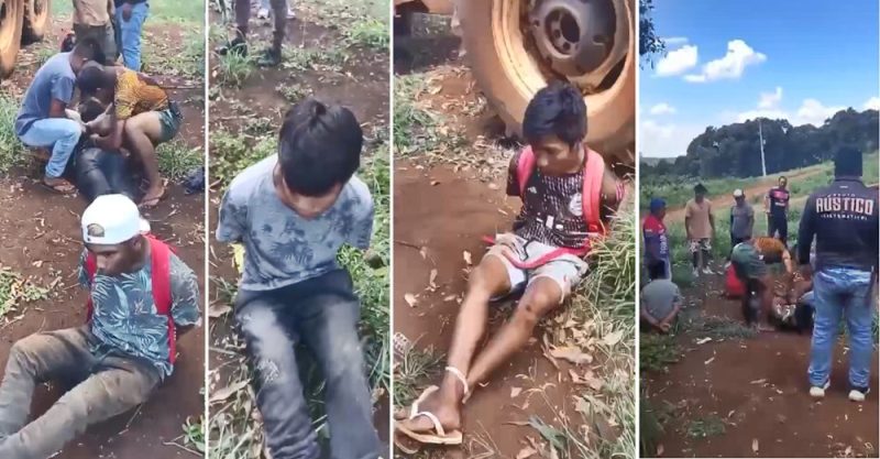  Indígenas são amarrados na Aldeia Ivaí em Manoel Ribas em continuidade aos conflitos com a Aldeia Serrinha do interior de Pitanga