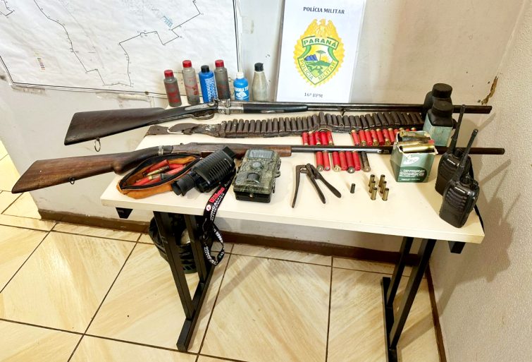  Preso com duas armas e farta munição no interior de Pitanga