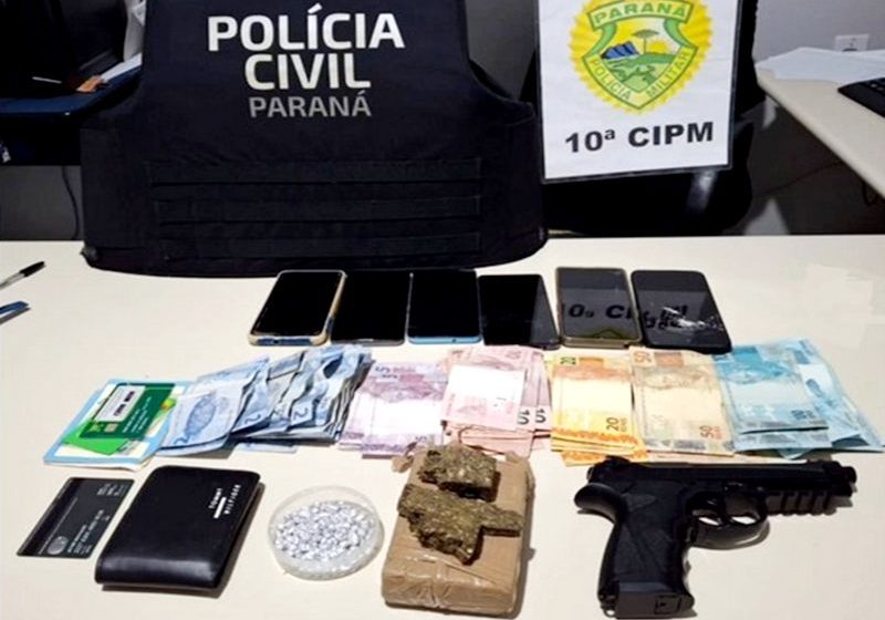  Oito presos, simulacro, drogas, celulares e dinheiro apreendidos em Palmital em ação da PC com apoio da PM