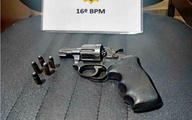 Preso com uma arma de fogo que foi apreendida em Turvo/PR