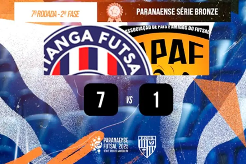  Pitanga goleia o APAF de Paranaguá e soca 7 x 1, pela Série Bronze de Futsal