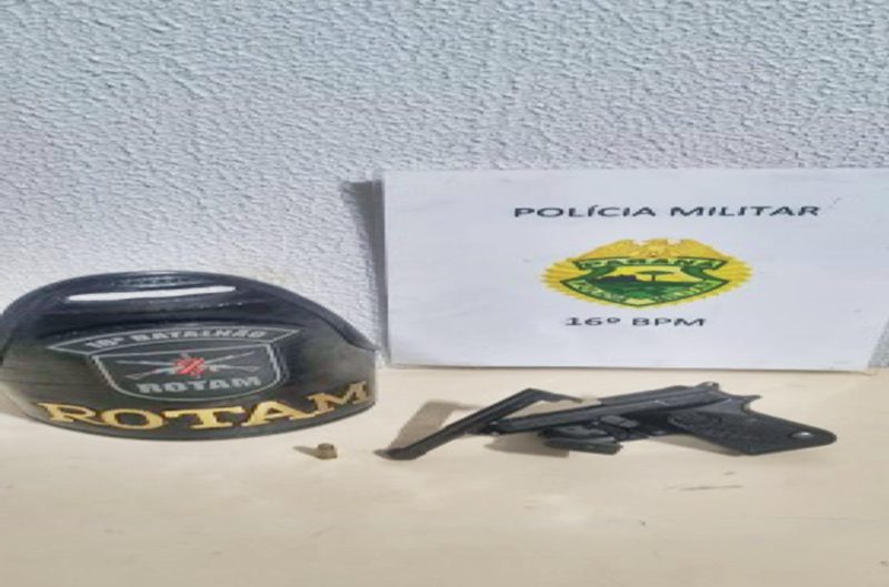 Preso por porte ilegal de arma de fogo em Pitanga. A arma foi apreendida