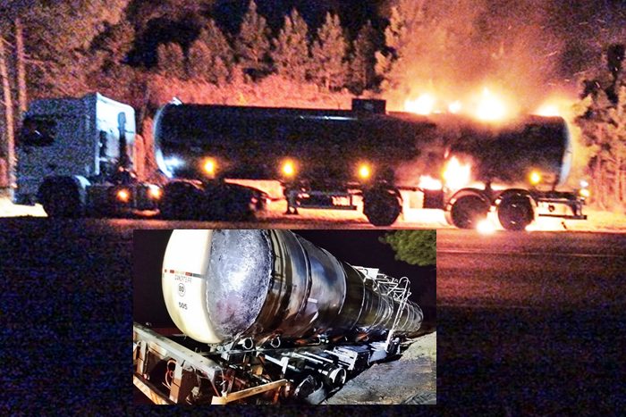  Caminhão com óleo vegetal pega fogo na Rodovia PRC-466 na região de Turvo/PR