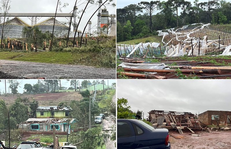  SIMEPAR confirma que um tornado atingiu Santa Maria do Oeste