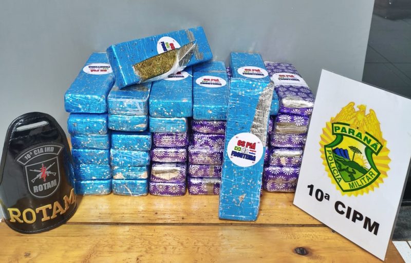  Mulher que seguia de Foz para Fortaleza é presa em Laranjeiras do Sul com 38 tabletes de maconha