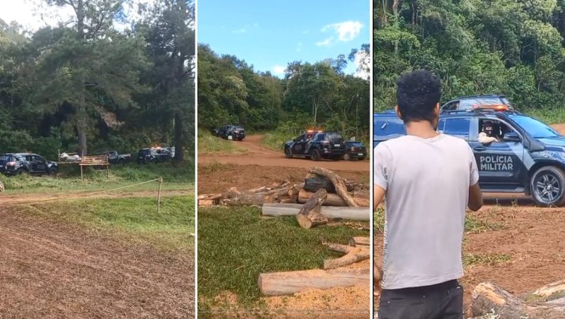 Choveu de polícia em acampamento do MST em Santa Maria do Oeste
