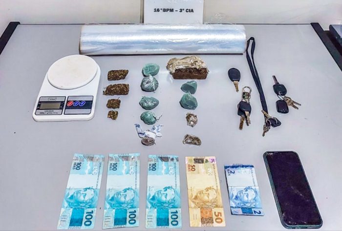  Preso com drogas e dinheiro em ponto de venda em Santa Maria do Oeste