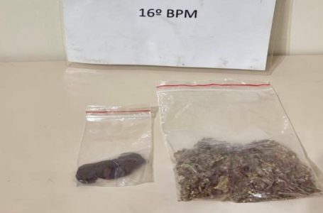 Usuário entrega droga para PM e é encaminhado para o TC no Destacamento da PM de Pitanga