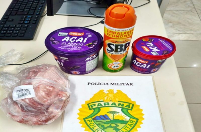  Mulher é presa após ser detida por seguranças de um mercado em Guarapuava, furtando Carne, SBP e Açaí