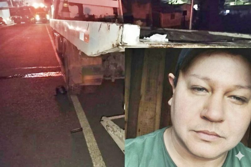  Homem morre no hospital, após bater a moto na traseira de um caminhão estacionado em Manoel Ribas