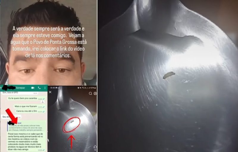  Ex-funcionário da Sanepar denuncia suposta contaminação da água em Ponta Grossa e critica atuação da Sanepar