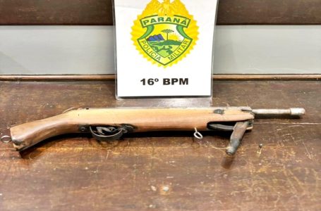 Arma de fogo é apreendida pela PM em Campina do Simão e dois são encaminhados para Delegacia