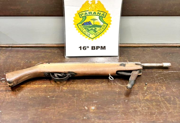  Arma de fogo é apreendida pela PM em Campina do Simão e dois são encaminhados para Delegacia