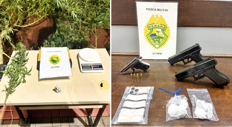  PM intensifica combate ao tráfico e realiza apreensões em Pitanga e região