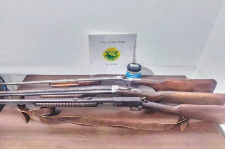 Preso com três armas em S.M. O., homem que “depois do gole”, agride e ameaça a esposa de morte
