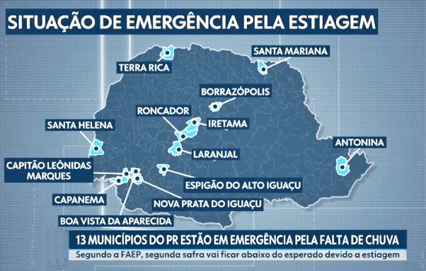  Municípios da região central decretam situação de emergência por conta da seca