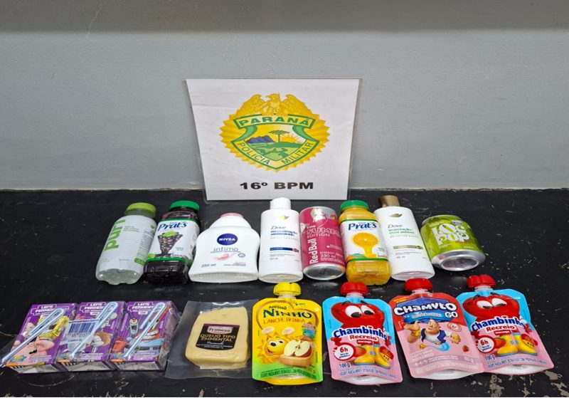  Mulher é flagrada furtando vários objetos de um Supermercado em Guarapuava