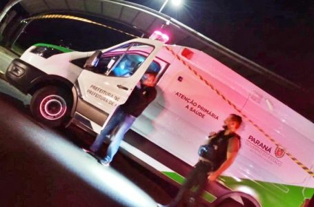 Ambulância da saúde de Laranjal/PR supostamente furtada, é encontrada abandonada na Rodovia sentido Altamira do Paraná