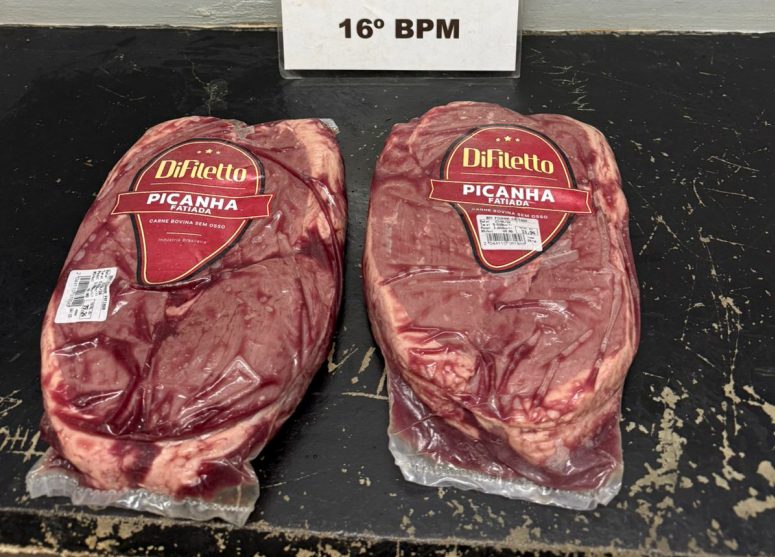  Preso em Guarapuava, com mandado de prisão de São Paulo, após furtar duas peças de Picanha de um supermercado