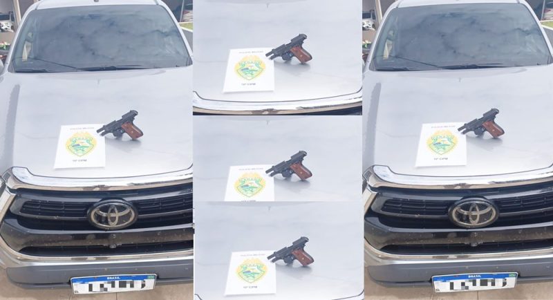  Preso com arma de fogo e Hilux supostamente furtada e clonada em Palmital/PR