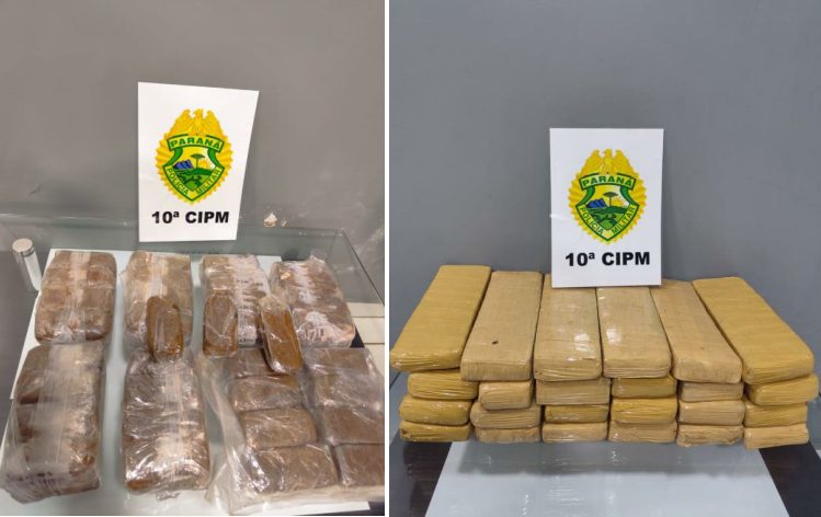  Mulher e homem são presos com haxixe e maconha em ônibus em Laranjeiras do Sul