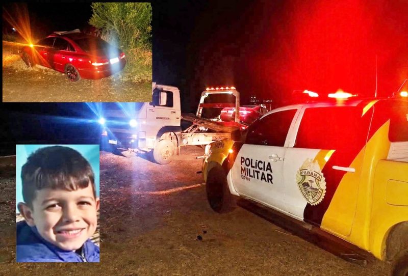  Criança de 10 anos morre após carro atingir cavalos na PR-456, em Santa Maria do Oeste