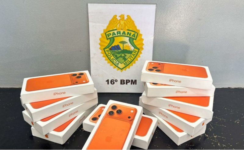 11 iPhones no valor de R$ 140 mil, são encontrados na lixeira do banheiro de um restaurante em Guarapuava