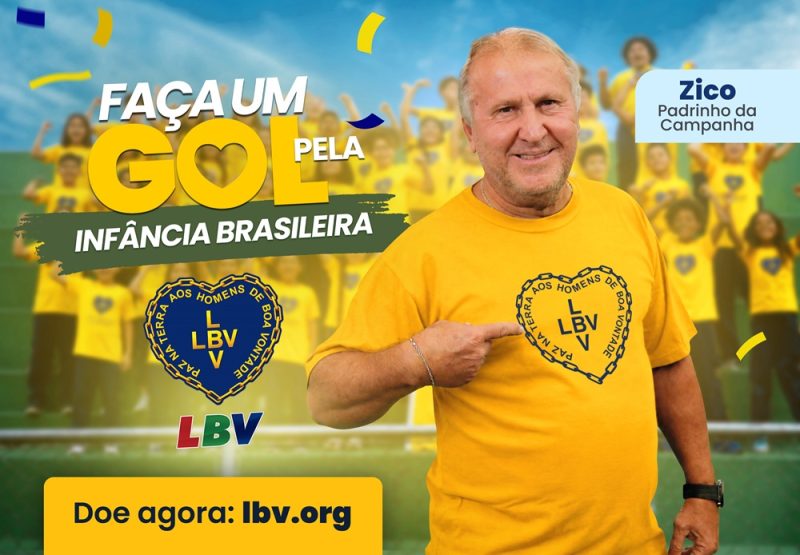  Zico entra em campo com a LBV em campanha pela infância brasileira