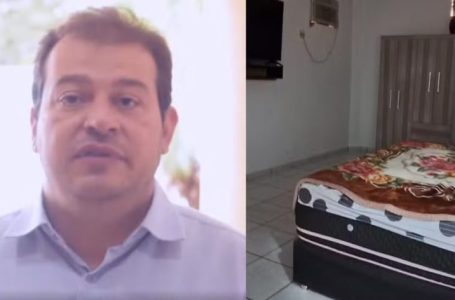 Rodrigo Felipe Amparado é concursado e usou sala de hospital como quarto. — Foto: Reprodução