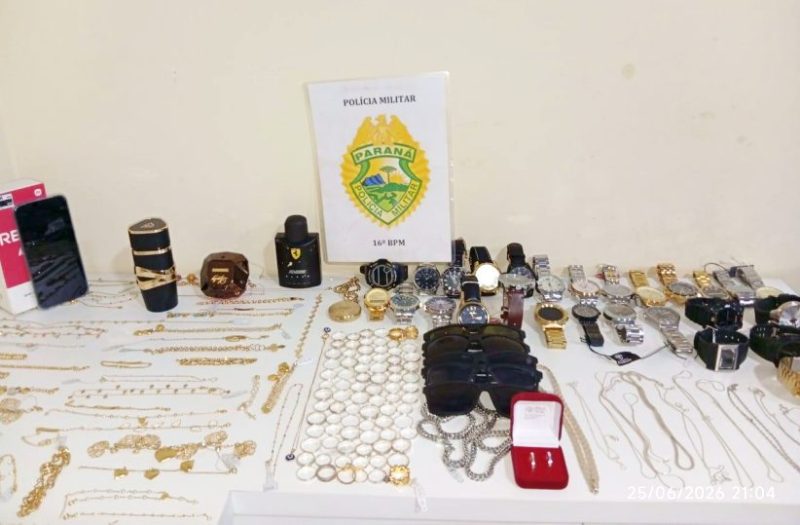 Preso em Pitanga, autor do furto em uma Ótica de Santa Maria do Oeste. Vários objetos foram encontrados na casa da mulher dele