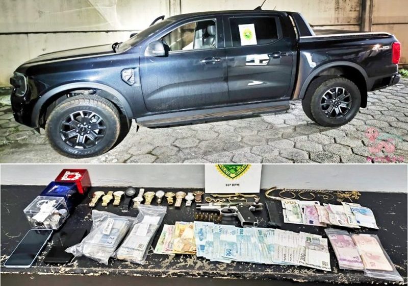 Presos após roubo em residência em Pitanga. Amarraram, ameaçaram, e roubaram dinheiro, objetos de valor e caminhonete que usaram na fuga